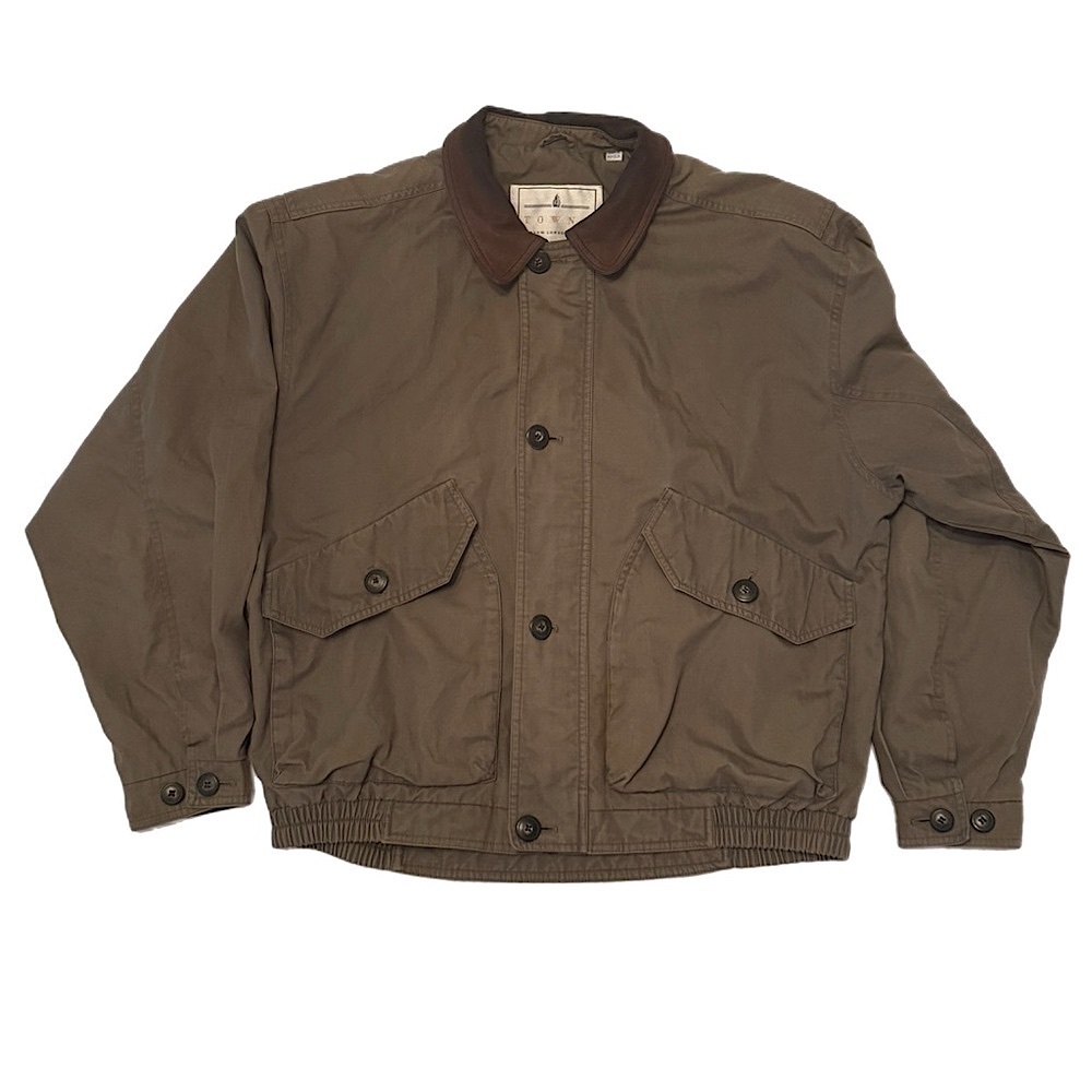 Towne from London Fog Mens Green Hunting Jacket Size Large Fishermancore